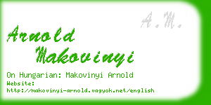 arnold makovinyi business card